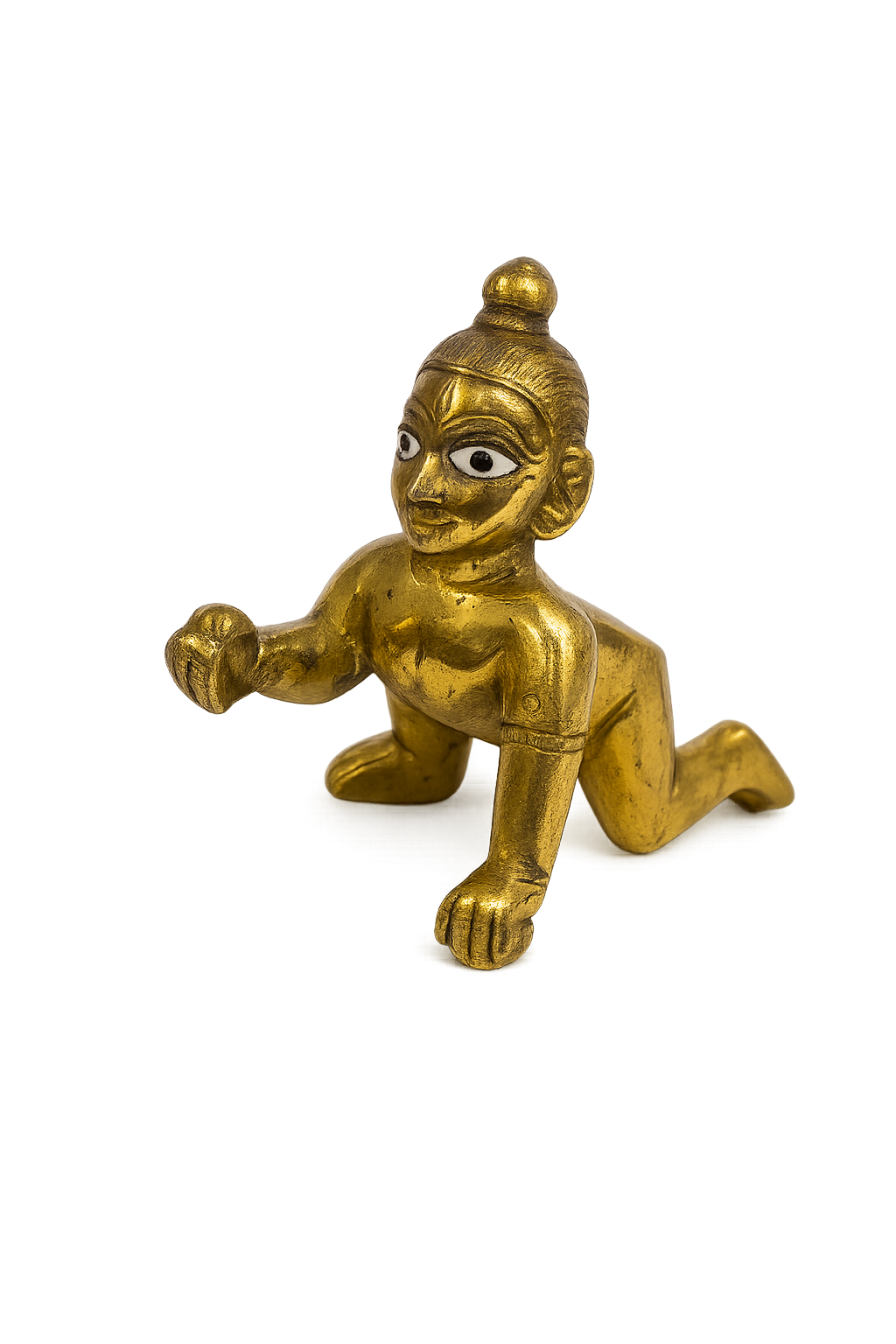 Laddu Gopal Idol – Brass Murti for Janmashtami, Puja & Home Decor (Size 3)(8*8*3 in)