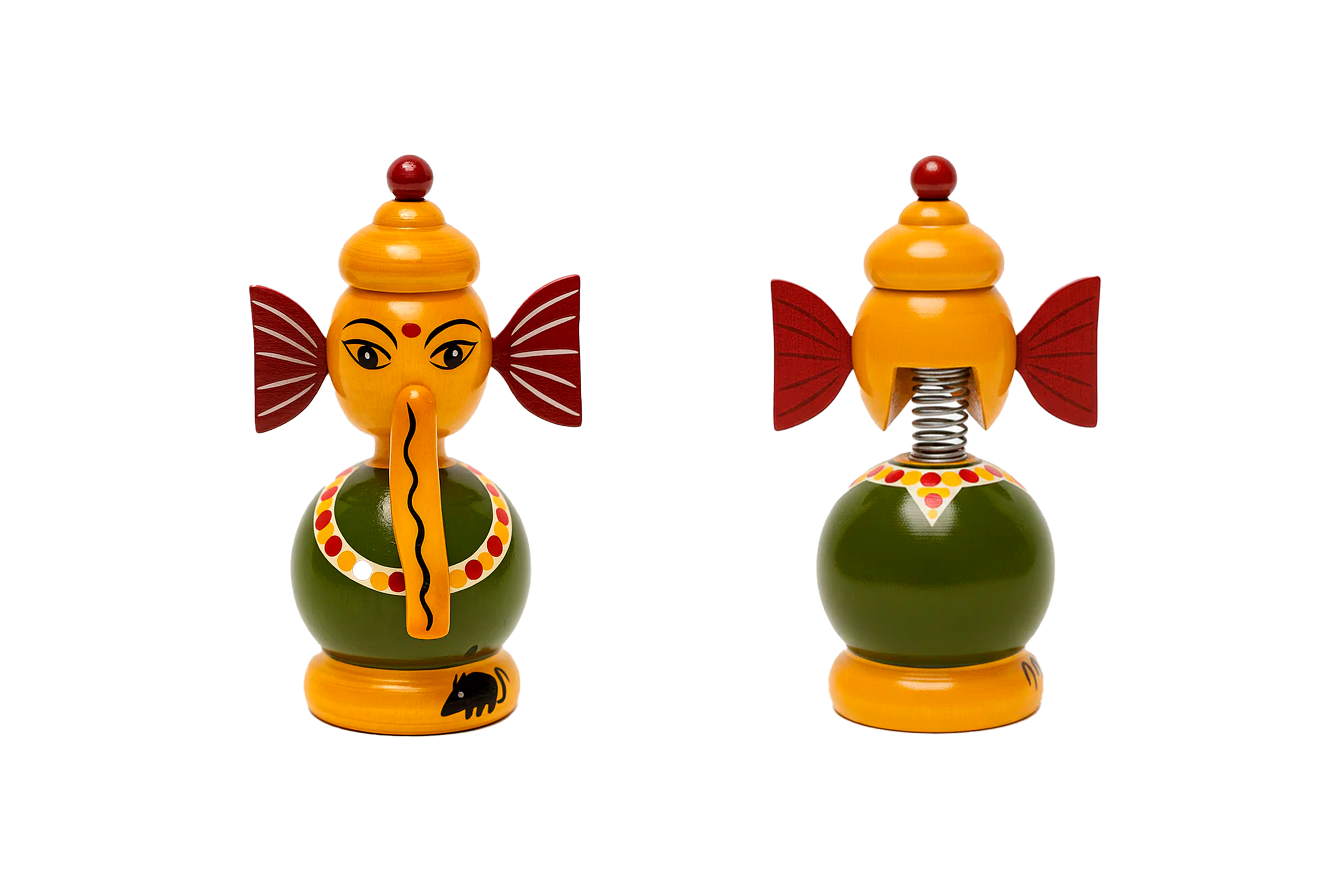 Wooden Spring Ganesha